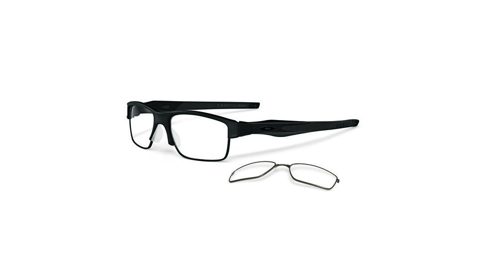Oakley Crosslink Switch Eyeglasses, Satin Black Frame, 55mm OX3128-0155