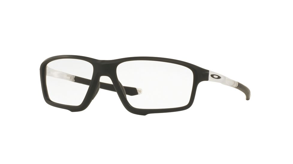 Oakley CROSSLINK ZERO OX8076 Progressive Prescription Eyeglasses 807603-56 - Matte Black Frame
