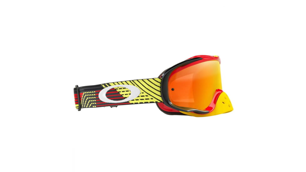 Oakley Crowbar MX Heritage Racer Goggle, Red/Yellow/Fire/Clear, OO7025-72