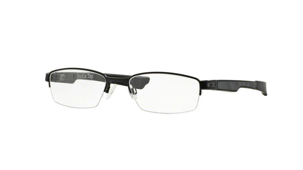 Oakley DOUBLE TAP OX3123 Progressive Prescription Eyeglasses 312301-51 - Satin Black Frame, Clear Lenses