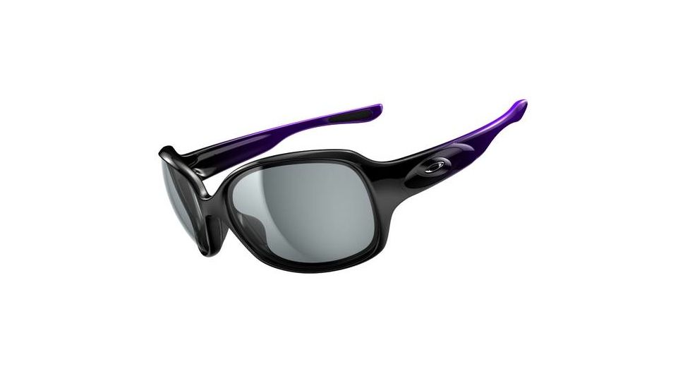 Oakley Drizzle Sunglasses, Polished Black+Iris Metallic Frame, Grey Lens OO9159-01