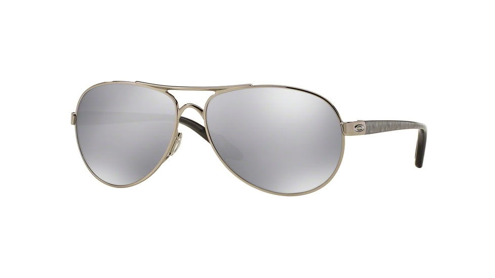 Oakley FEEDBACK OO4079 Single Vision Prescription Sunglasses OO4079-407929-59 - Lens Diameter 59 mm, Frame Color Polished Chrome