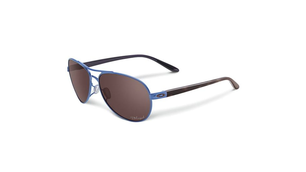 Oakley Feedback Womens Sunglasses, Wisteria Pearl Frame, OO Black Iridium Polarized L OO4079-09