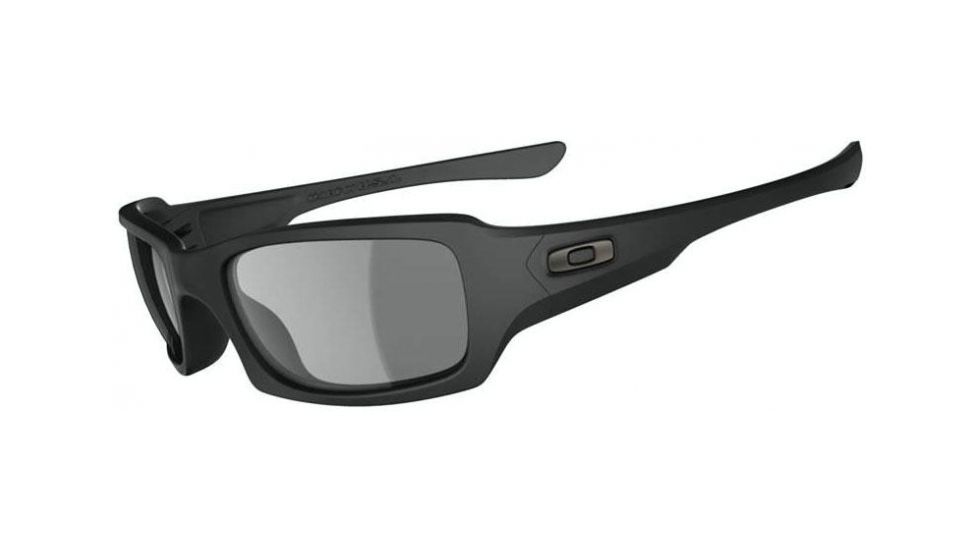 Oakley Fives Squared Single Vision Prescription Sunglasses, Matte Black Frame, OO9238-10SV
