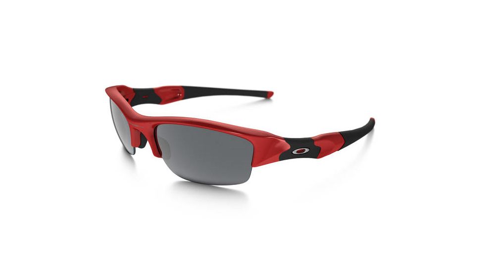 Oakley Flak Jacket Mens Sunglasses Infrared Frame, Black Iridium Lens 03-905