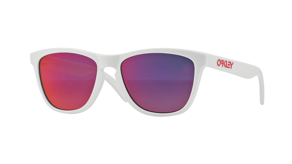 Oakley Frogskins OO9013 Single Vision Prescription Sunglasses OO9013-24-307-55 - Lens Diameter 55 mm, Frame Color Polished White