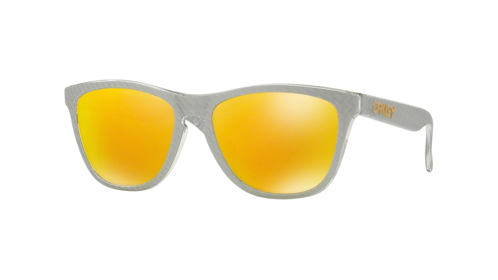 Oakley Frogskins OO9013 Single Vision Prescription Sunglasses OO9013-9013C1-55 - Lens Diameter 55 mm, Frame Color Checkbox Silver