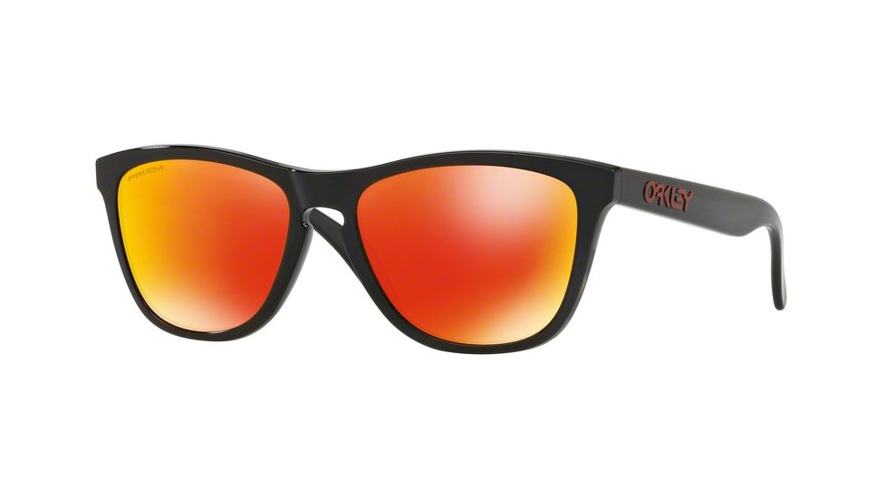 Oakley Frogskins OO9013 Single Vision Prescription Sunglasses, 55mm, Black Ink, OO9013-9013C9-55-SV