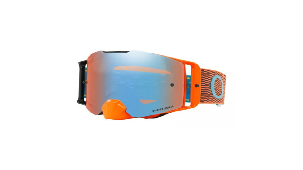 Oakley Front Line MX Goggle w/Prizm MX Sapphire, Orange/Blue, OO7087-35