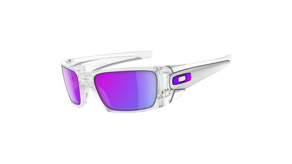Oakley Fuel Cell Rx Sunglasses - Polished Clear Frame OO9096-04 Violet Iridium lenses