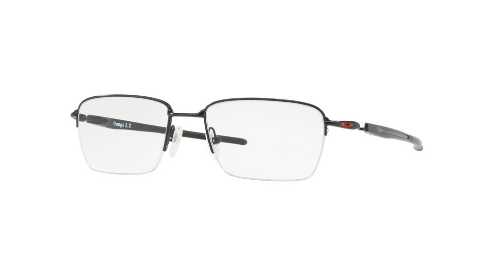 Oakley GAUGE 3.2 BLADE OX5128 Bifocal Prescription Eyeglasses 512804-52 - Polished Black Frame, Clear Lenses