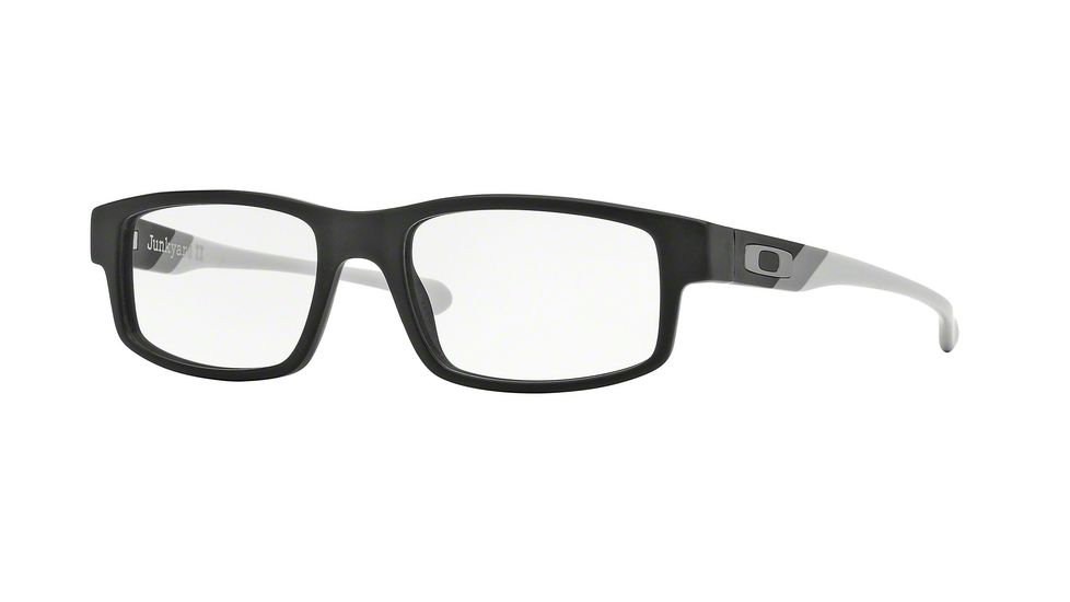 Oakley JUNKYARD II OX1097 Progressive Prescription Eyeglasses 109701-51 - Black Gray Frame, Clear Lenses