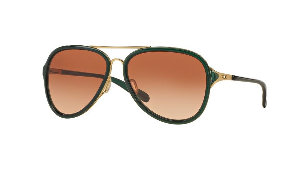 Oakley KICKBACK OO4102 Single Vision Prescription Sunglasses OO4102-410211-58 - Lens Diameter 58 mm, Frame Color Satin Gold/Tourmaline