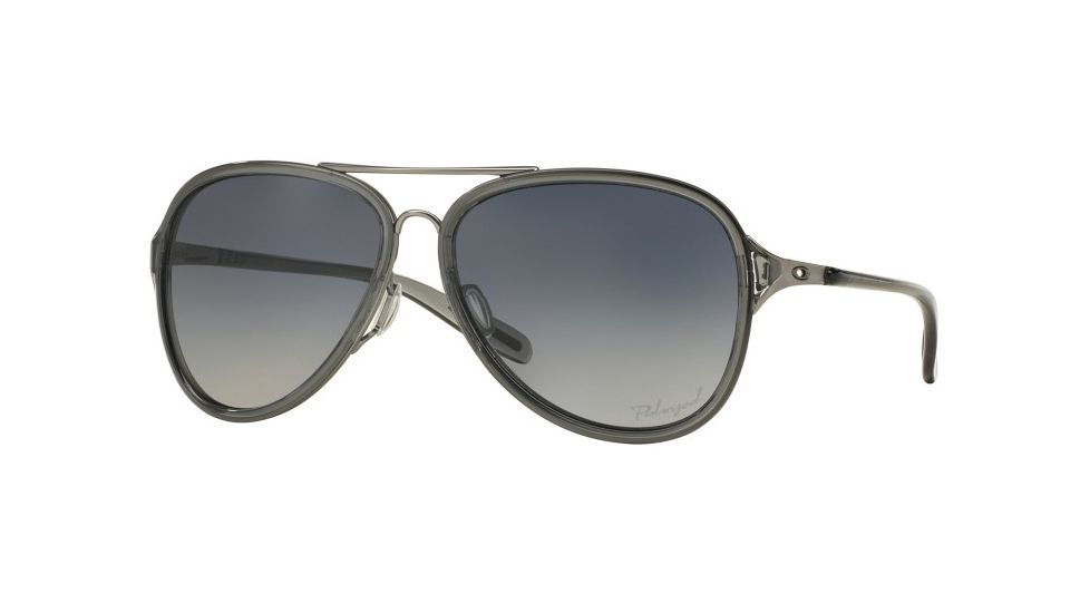 Oakley KICKBACK OO4102 Single Vision Prescription Sunglasses OO4102-410213-58 - Lens Diameter 58 mm, Frame Color Black Ice/Onyx