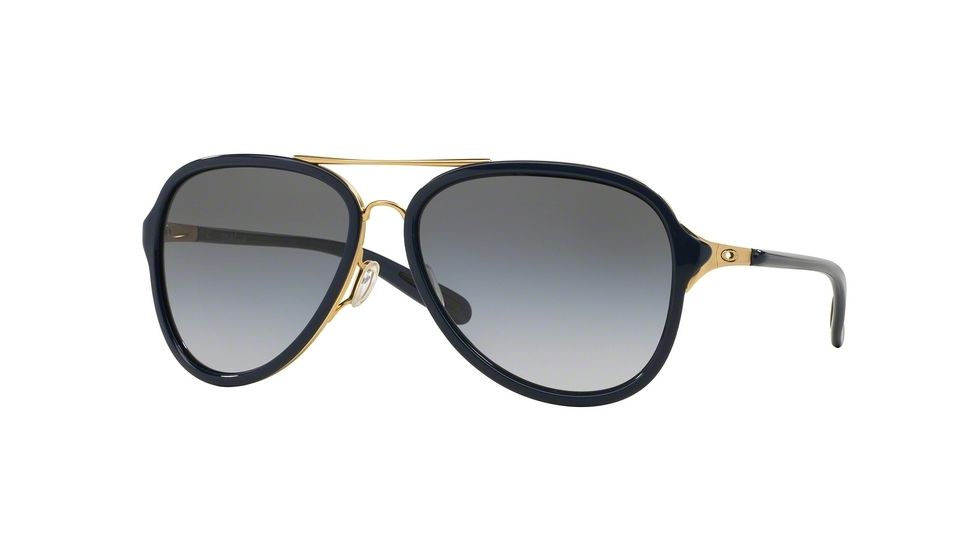 Oakley KICKBACK OO4102 Single Vision Prescription Sunglasses OO4102-410203-58 - Lens Diameter 58 mm, Frame Color Satin Gold/Polished Navy