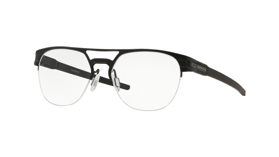 Oakley LATCH TI OX5134 Eyeglass Frames 513401-52 - Satin Black Frame, Clear Lenses