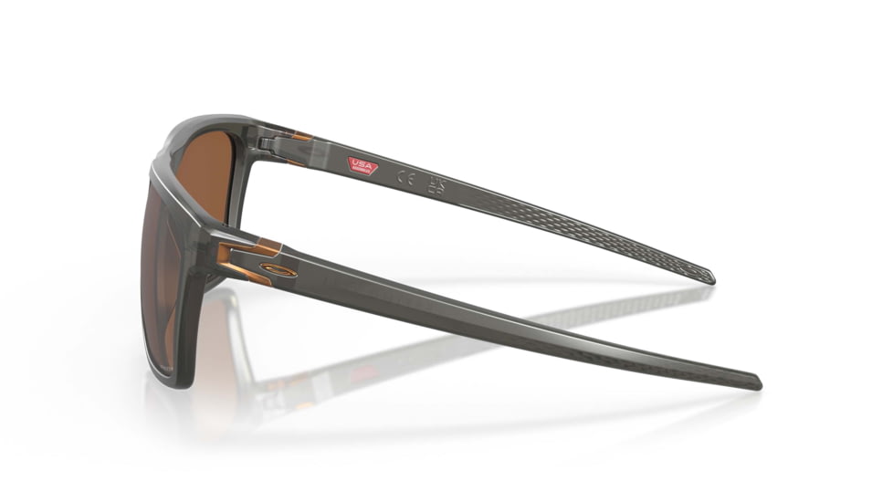 Oakley Leffingwell Sunglasses, Matte Grey Smoke Frame, Prizm Tungsten Lens, 57, OO9100-910002-57