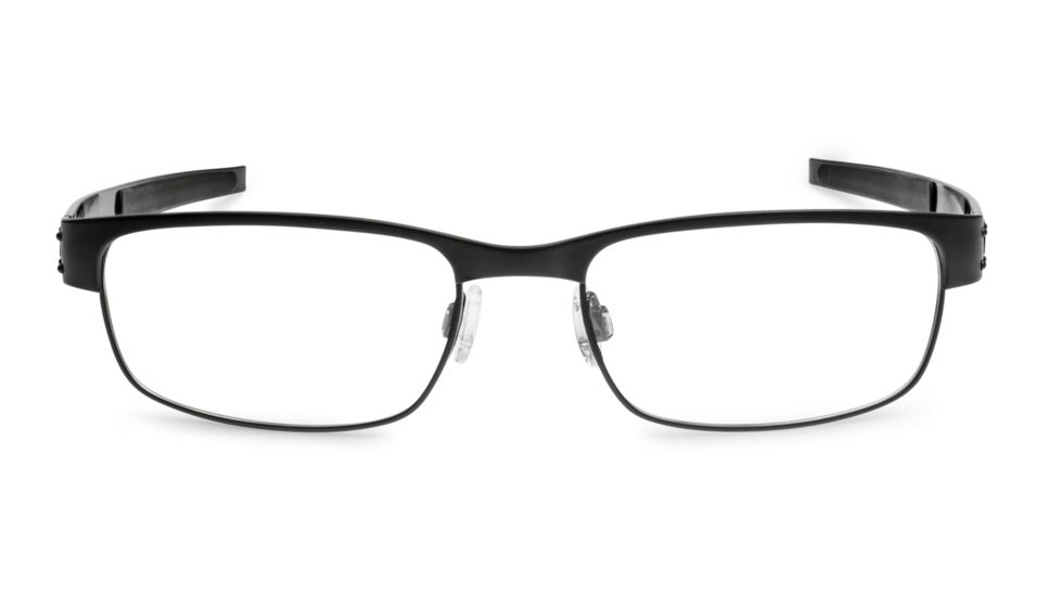 Oakley Metal Plate Progressive Prescription Eyeglasses, Matte Black Frame, OX5038-0555PR