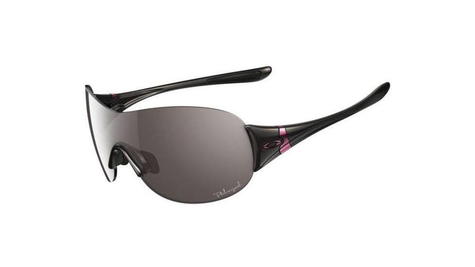 Oakley Miss Conduct Polished Black Frame w/ Grey Polarized Lenses Sunglasses OO9123-01