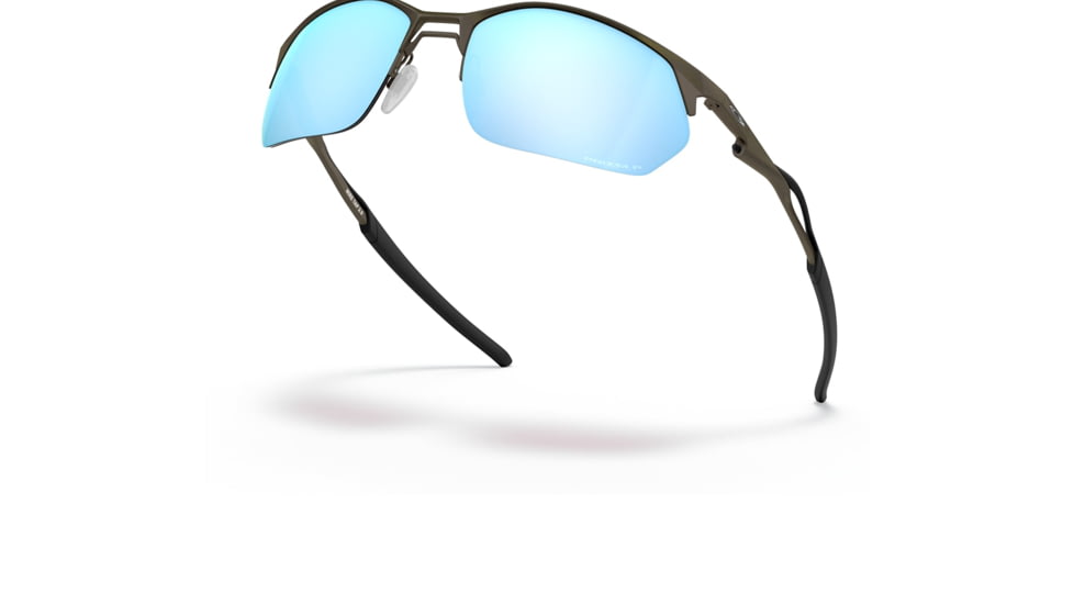 Oakley OO4145 Wire Tap 2.0 Sunglasses - Men's, Satin Lead Frame, Prizm Deep Water Polarized Lens, 60, OO4145-414506-60