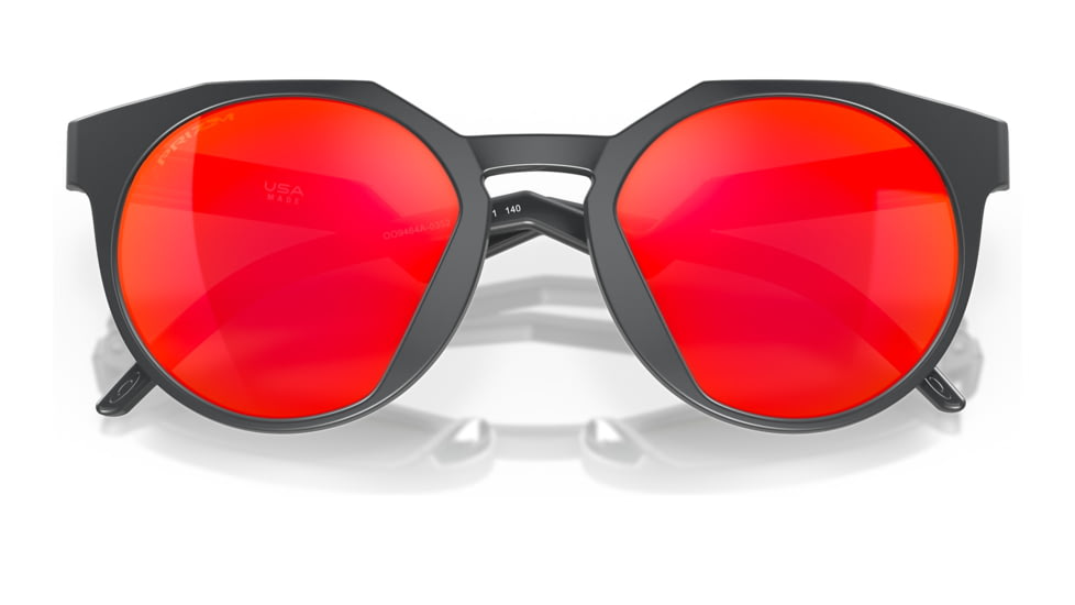 Oakley OO9464A HSTN A Sunglasses - Mens, Matte Carbon Frame, Prizm Ruby Lens, Asian Fit, 52, OO9464A-946403-52