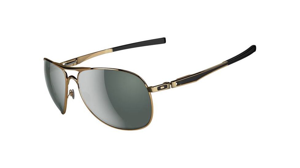 Oakley Plaintiff Sunglasses, Polished Gold Frame, Dark Grey Lens OO4057-02
