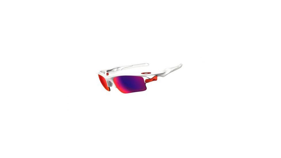 Oakley Fast Jacket XL Single Vision Prescription Sunglasses - Polished White Frame OO9156-07
