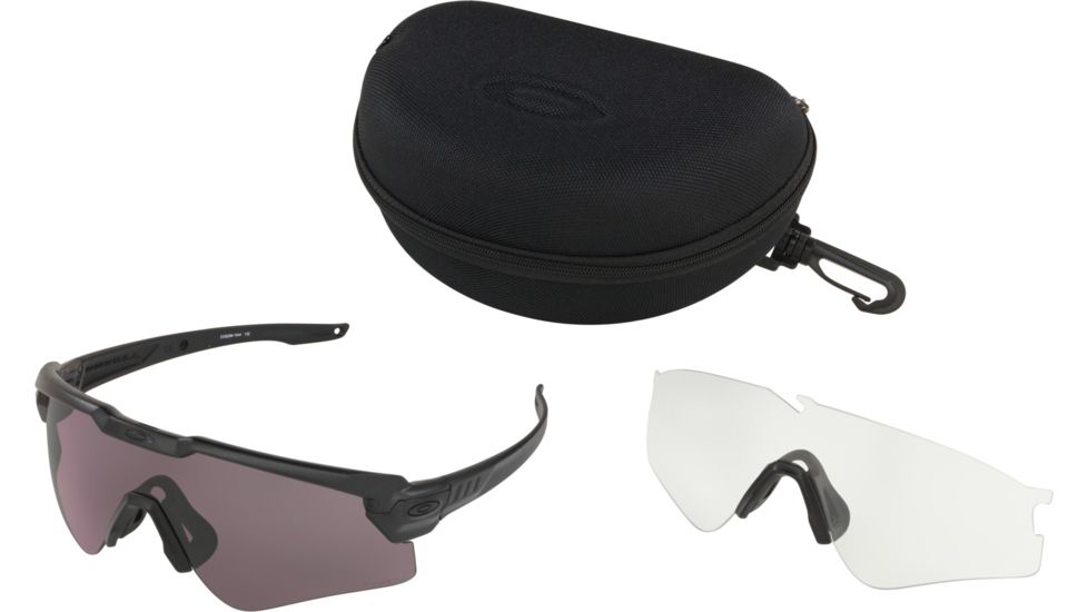 Oakley SI Standard Issue Ballistic M-Frame ALPHA Goggles, 2 Lens Array, Black w/Prizm Grey, Clear, OO9296-1844