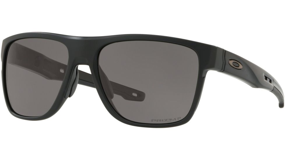 Oakley Standard Issue Crossrange XL Sunglasses, Matte Black w/Prizm Grey Polarized, OO9360-1658