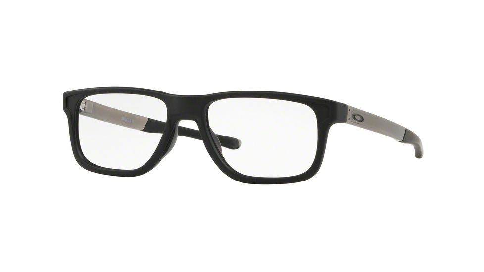 Oakley SUNDER OX8123 Prescription Eyeglasses 812304-55 - Satin Black Frame, Clear Lenses