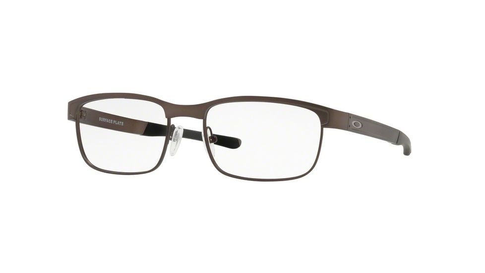 Oakley SURFACE PLATE OX5132 Progressive Prescription Eyeglasses 513202-54 - Pewter Frame, Clear Lenses