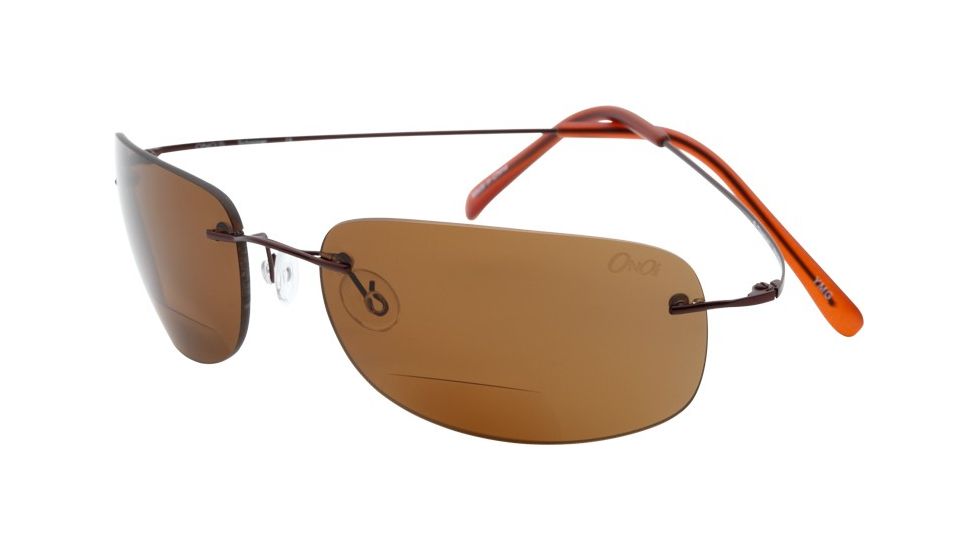 ONOS Schooner Bifocal Prescription Sunglasses, Brown Frame, Polarized, 107AMPLBI