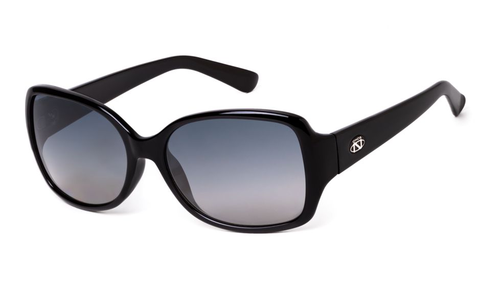 ONOS Sierra Single Vision Prescription Sunglasses, Glossy Black Frame, Polarized, 134AMPLSV