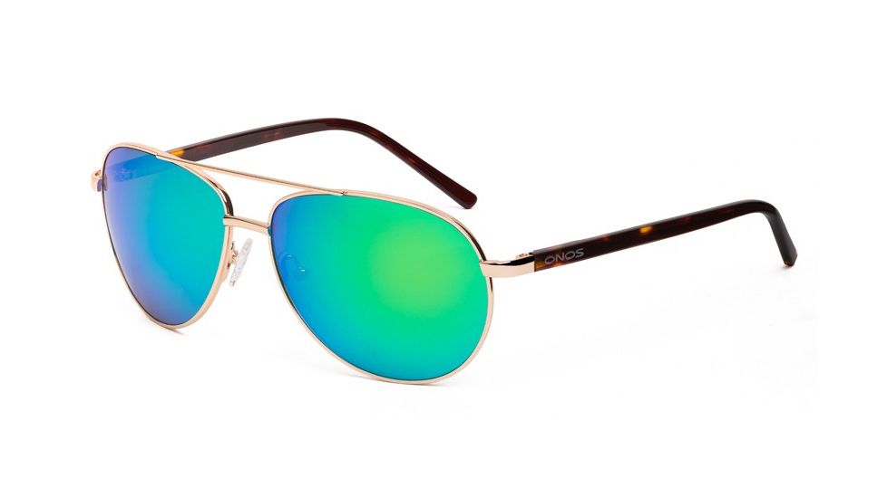ONOS Superior Single Vision Prescription Sunglasses, Gold/Tortoise Frame, Polarized, 138AMPLSV