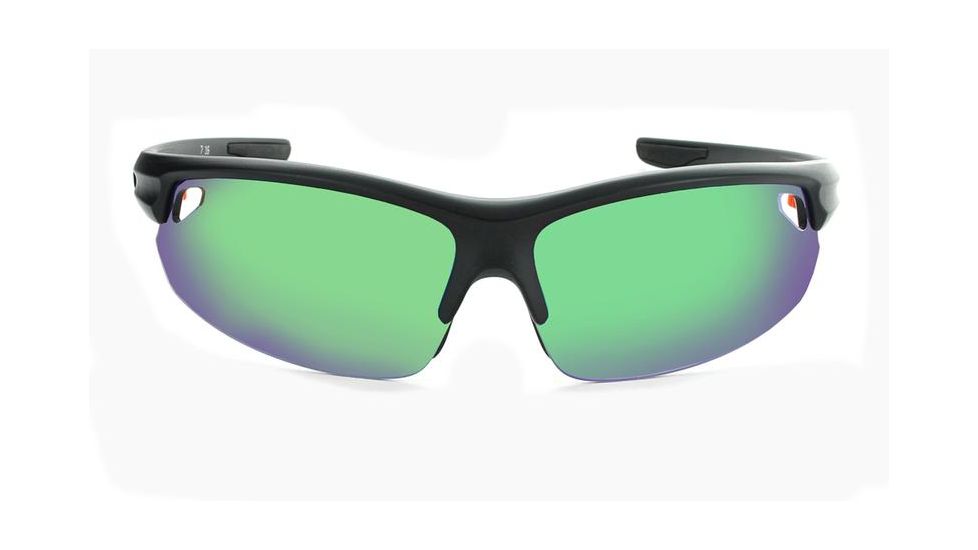 Optic Nerve Desoto Flip Off Sunglasses, Matte Black Frame, Lens 3 Sets- Brown with Green Mirror, Copper, Clear 21674