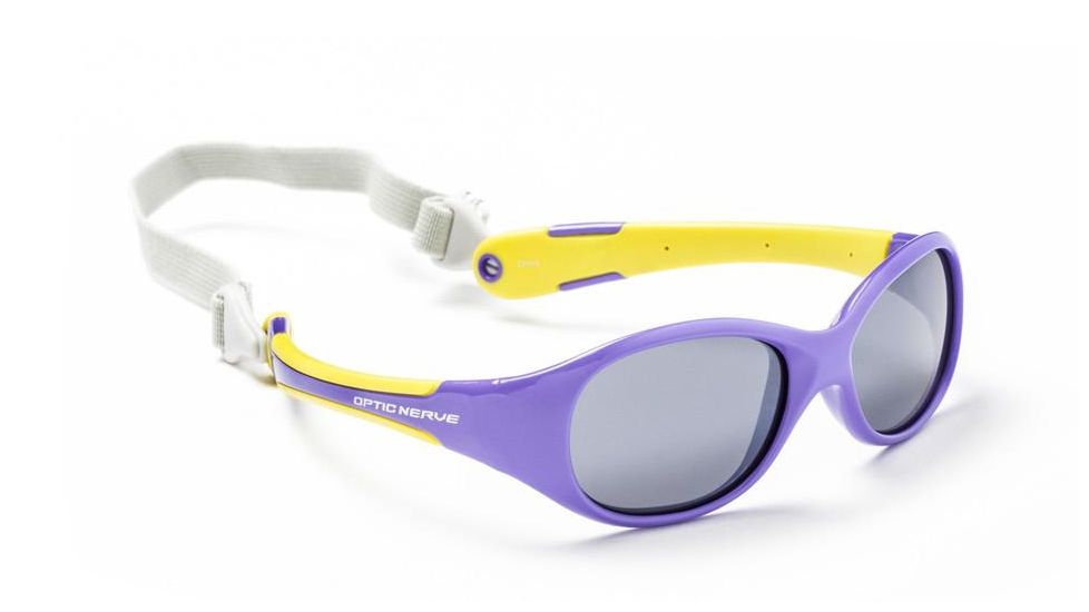 Optic Nerve Lil' Pro Sunglasses - Kids, Purple with Yellow, 00091