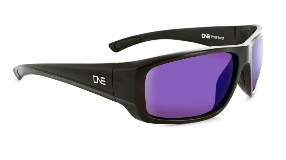Optic Nerve One Gamefish Sunglasses, Matte Black Frame, Polarized Brown with Blue Mirror Lens 17024