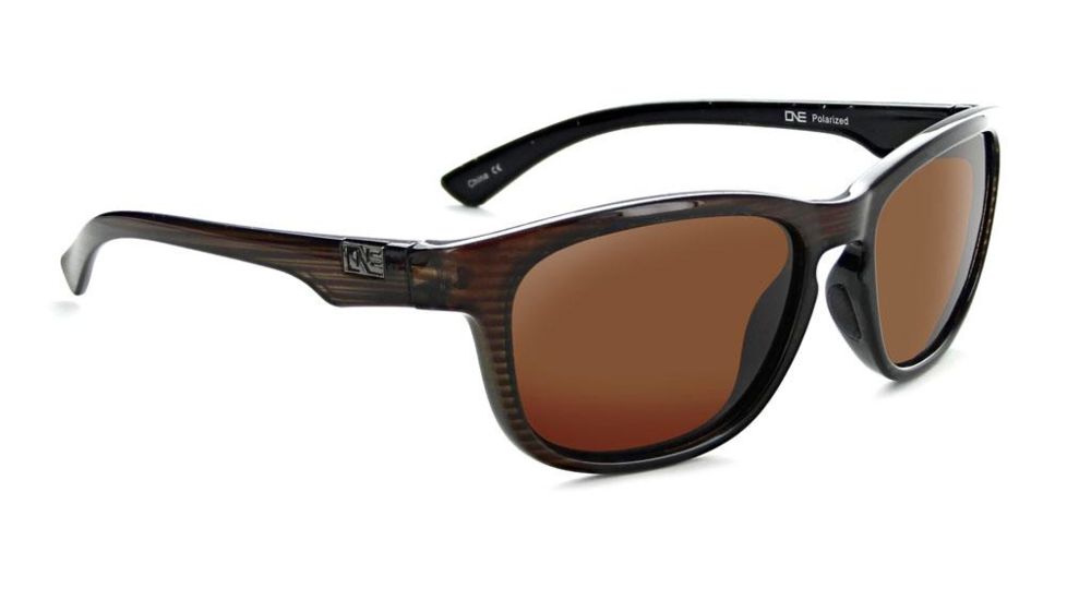 Optic Nerve One Kapalua Sunglasses, Shiny Driftwood Demi Frame, Polarized Brown Lens 18008