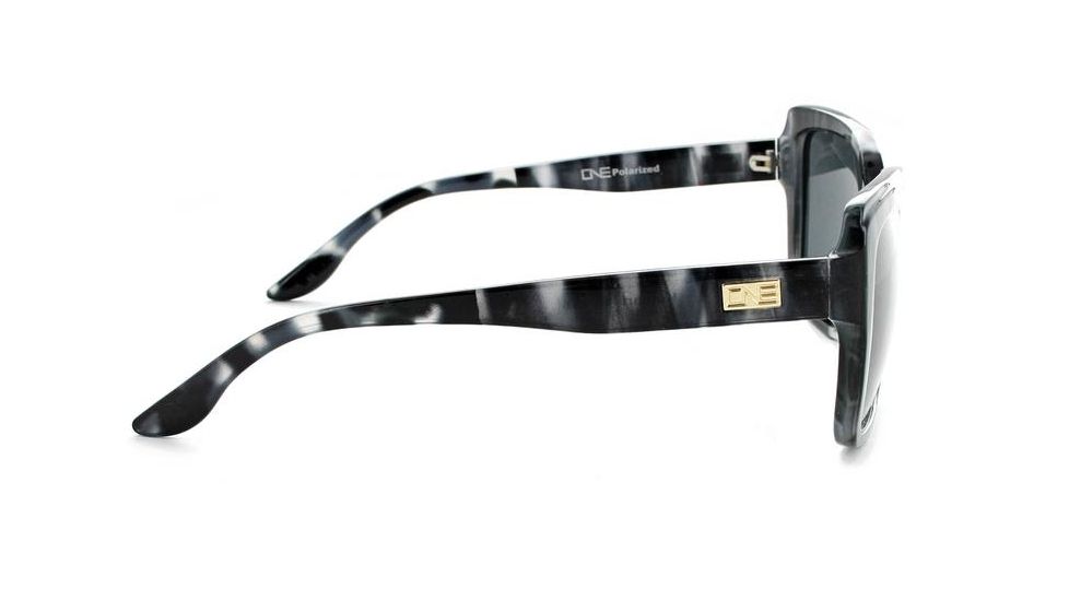 Optic Nerve One Kumari Suglasses - Womens, Shiny Grey Marble Frame, Polarized Smoke Lens 18038