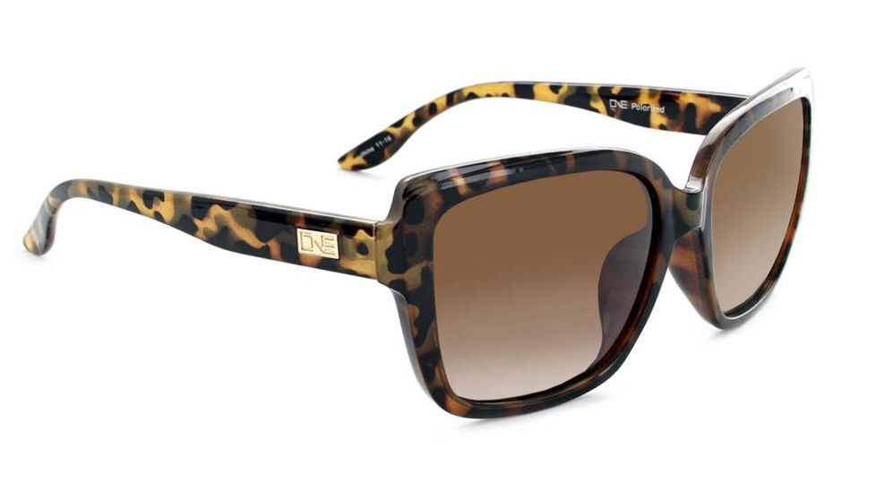 Optic Nerve One Kumari Suglasses - Womens, Shiny Honey Demi Frame, Polarized Brown Fade Lens 17012