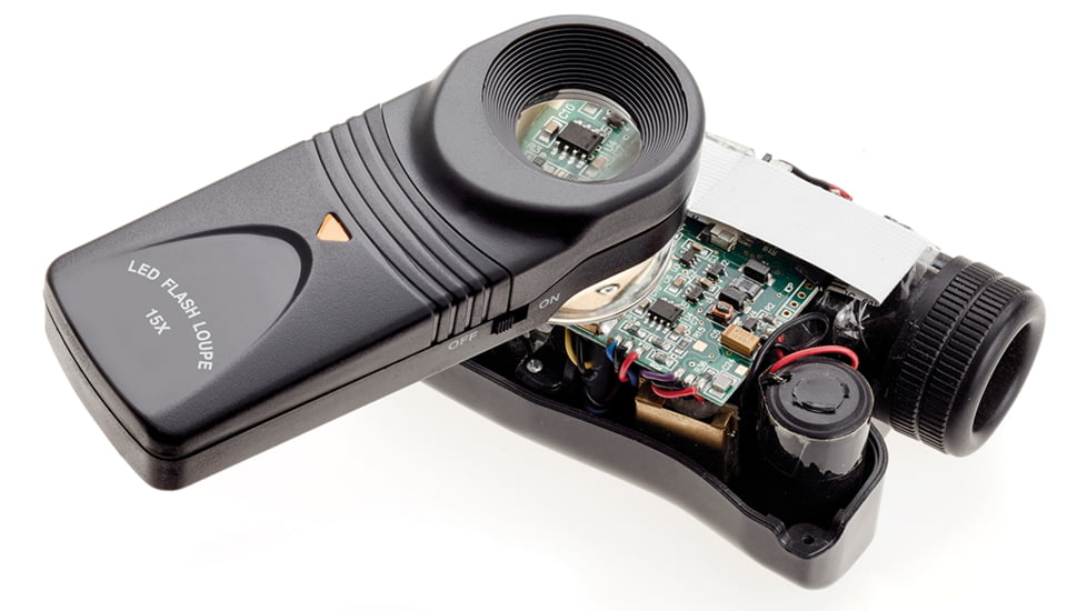 Opticron LED Magnifier 15x 21mm, Black/Grey, 57520