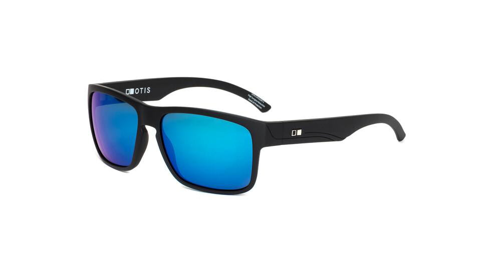 OTIS RAMBLER Sunglasses, Matte Black/Mirror Blue Polar, 58-16-129, 137-2101P