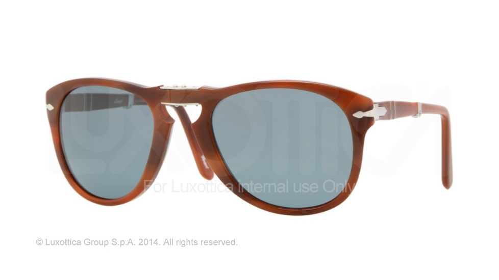 Persol PO0714 Bifocal Prescription Sunglasses PO0714-957-4N-52 - Lens Diameter 52 mm, Frame Color Brown