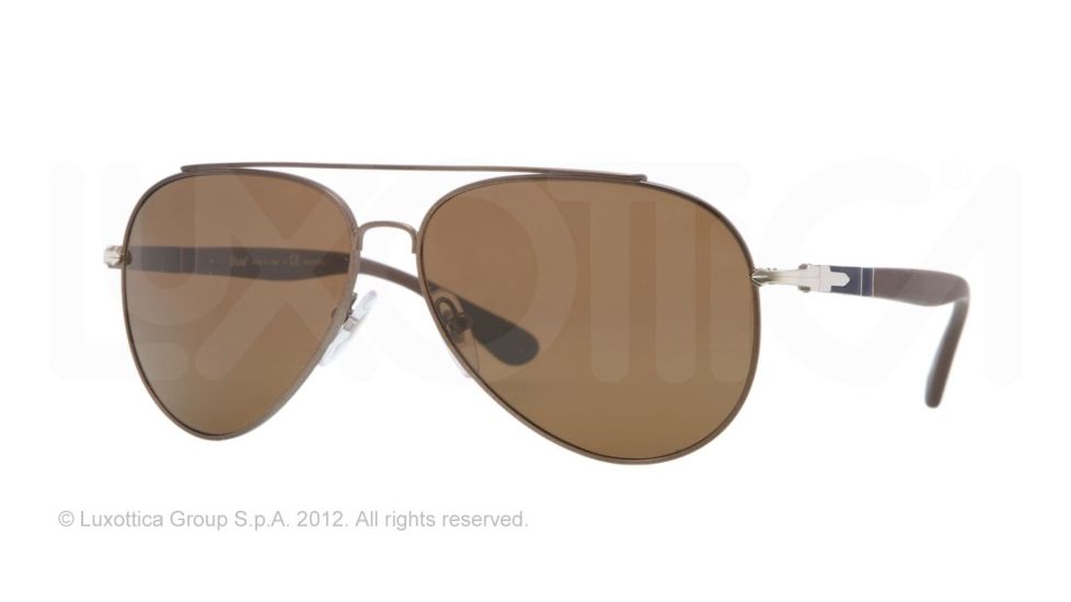 Persol PO2424S Prescription Sunglasses PO2424S-102057-59 - Lens Diameter 59 mm, Lens Diameter 59 mm, Frame Color Matte Brown