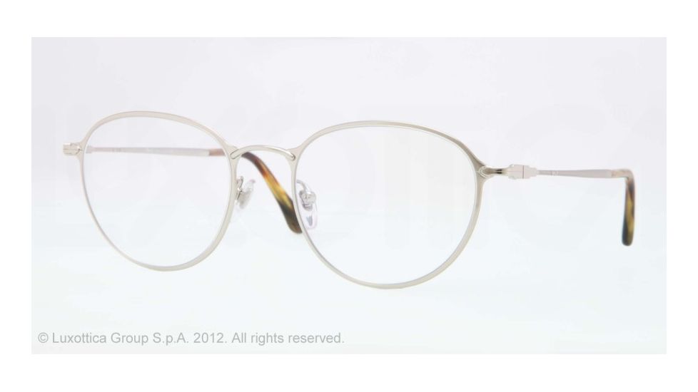Persol PO2426V Bifocal Prescription Eyeglasses 1051-50 - Silver Frame, Demo Lens Lenses