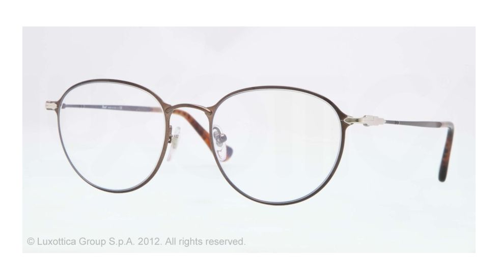 Persol PO2426V Bifocal Prescription Eyeglasses 1053-50 - Brown Frame, Demo Lens Lenses