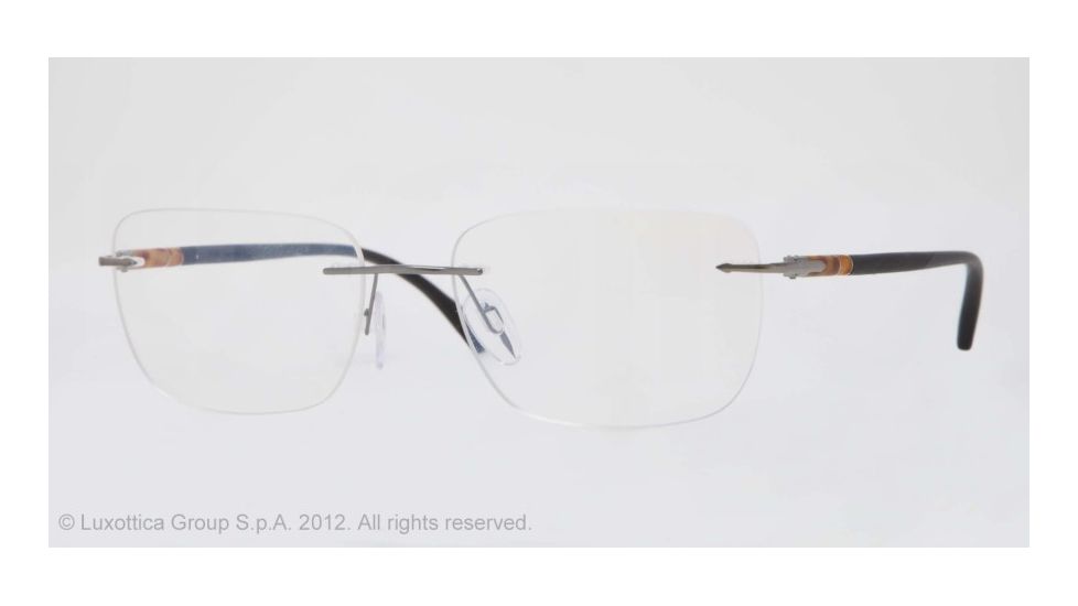 Persol PO2428V Bifocal Prescription Eyeglasses 1011-52 - Gun Metal Frame, Demo Lens Lenses