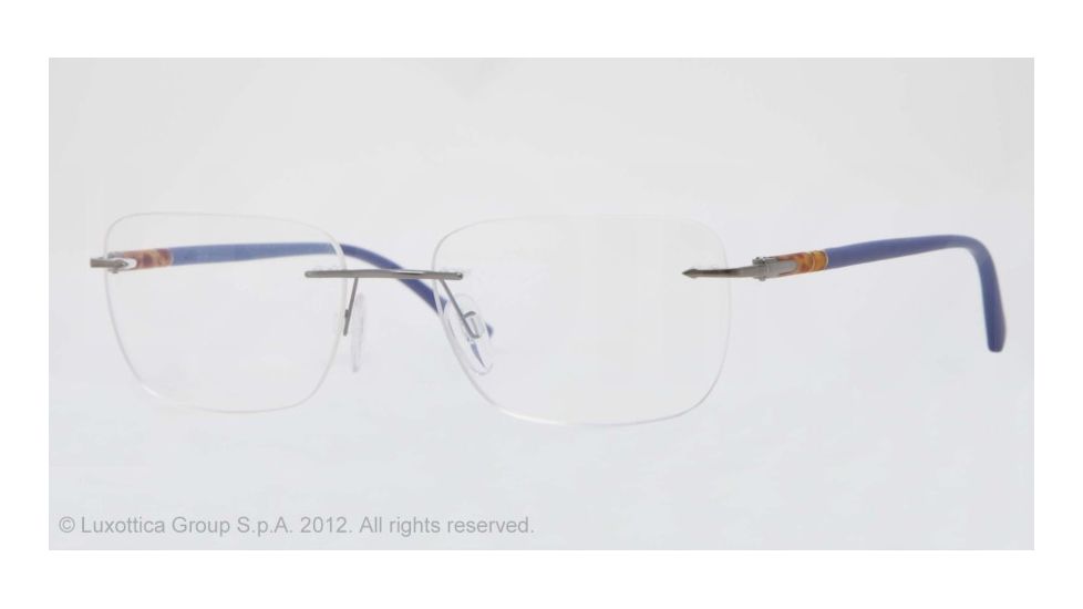 Persol PO2428V Bifocal Prescription Eyeglasses 1050-52 - Gunmetal Frame, Demo Lens Lenses