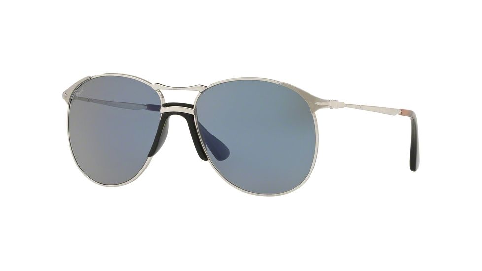 Persol PO2649S Progressive Prescription Sunglasses, 55mm, Silver, PO2649S-518-56-55-PRO