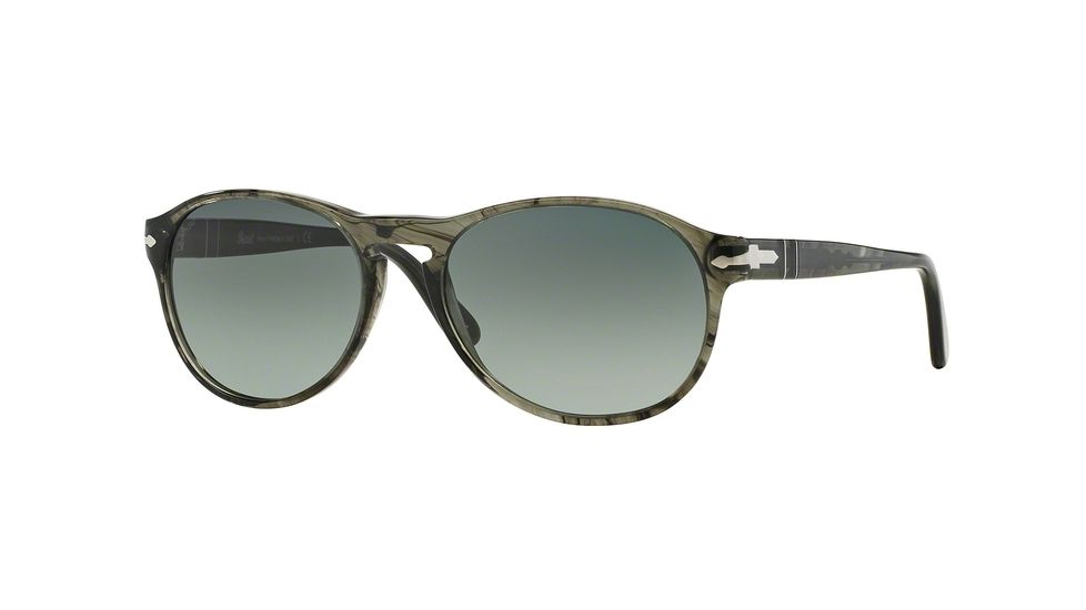Persol PO2931S Bifocal Prescription Sunglasses PO2931S-102071-55 - Lens Diameter 55 mm, Frame Color Striped Grey